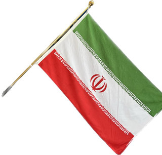 پرچم ایران ۶۵*۱۰۰جاچوب خورده پارچه فلامنت اعلا