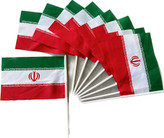 پرچم دستی ایران سایز۲۰*۳۰ بادسته پلاستیکی درجه۱