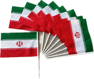 پرچم دستی ایران سایز۲۰*۳۰ بادسته پلاستیکی درجه۱