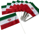 پرچم دستی ایران سایز۲۰*۳۰ بادسته پلاستیکی درجه۱