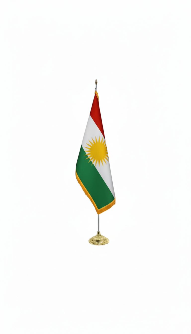 پرچم تشریفات به همراه پایه تشریفات کردستان عراق(اربیل)