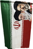 خرید پرچم ایران سایز ۷۰*۱۲۰ با لوله طرح رهبری حضرت اقا