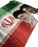 خرید پرچم ایران سایز ۷۰*۱۲۰ با لوله طرح رهبری حضرت اقا