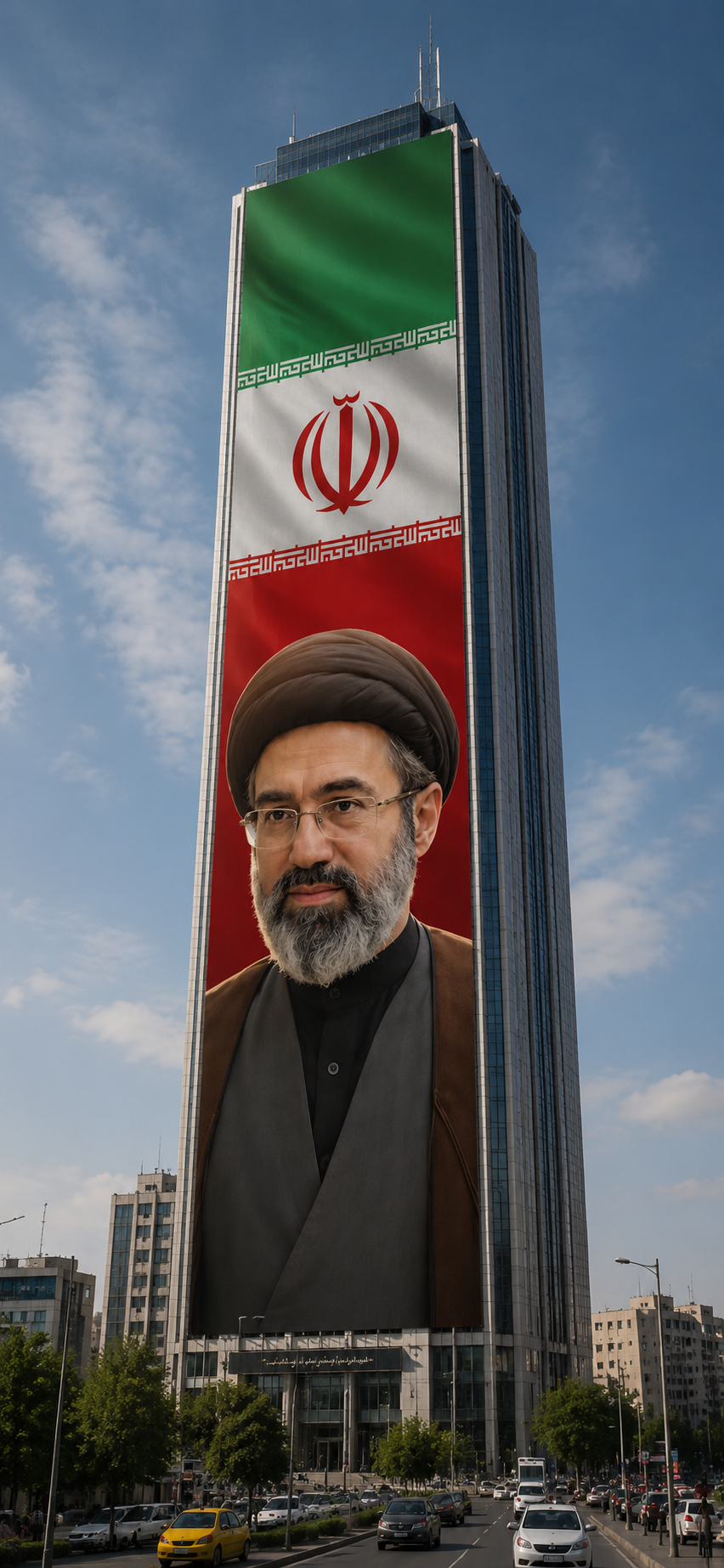پرچم بزرگ ساتن و مخمل دیوارنگار طرح حضرت اقا خامنه ایی سایز بزرگ