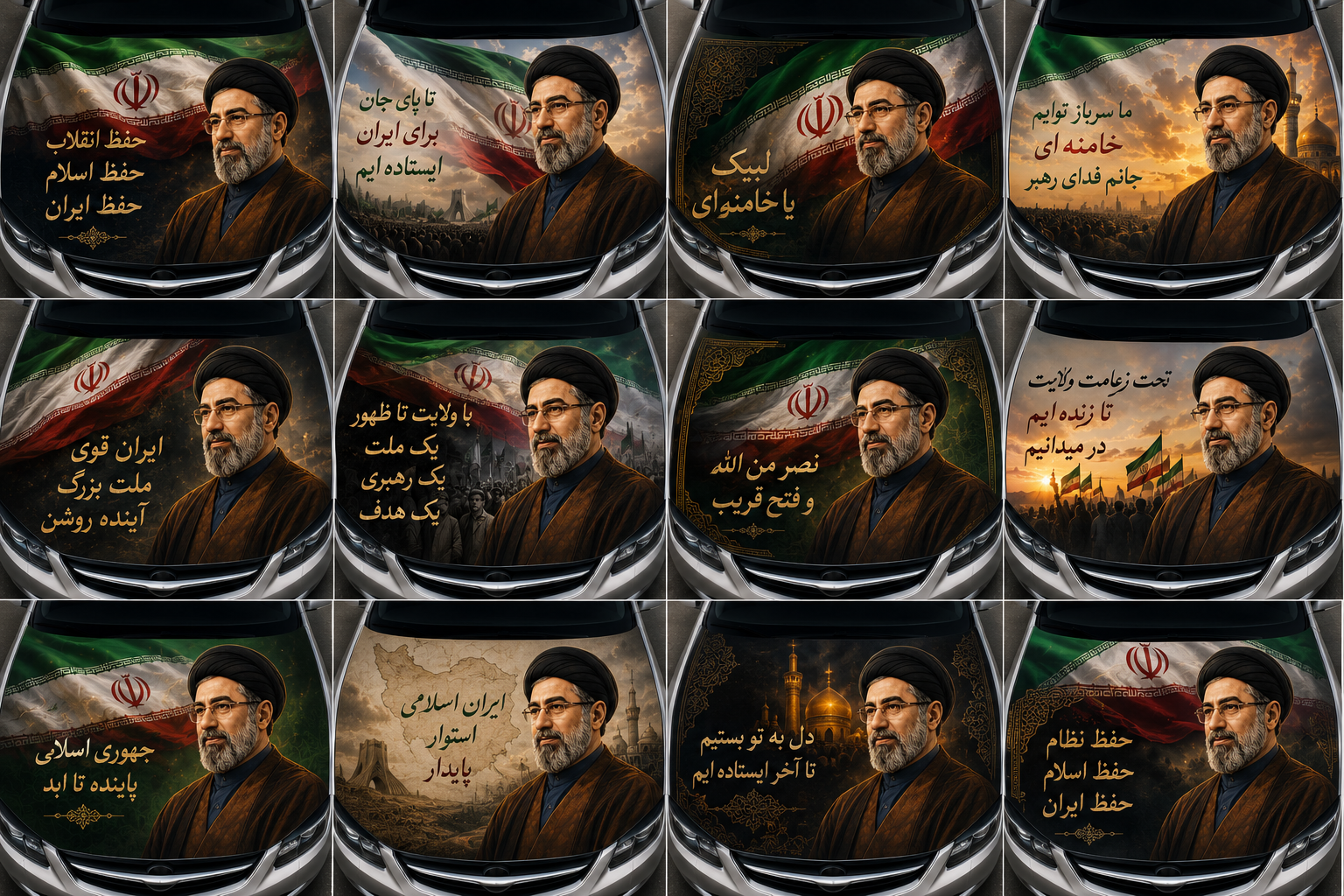 پرچم جنس مخمل درجه ۱رو کاپوتی نصب آسان