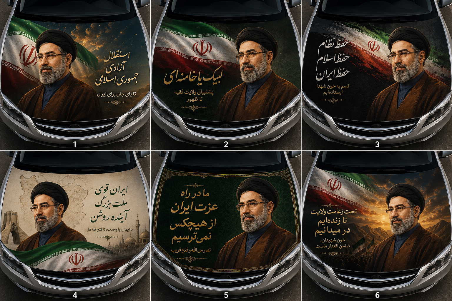 پرچم جنس مخمل درجه ۱رو کاپوتی نصب آسان