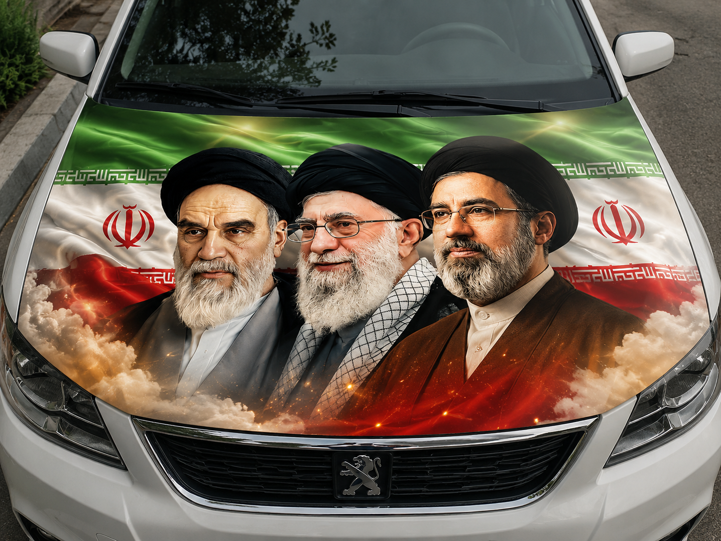 پرچم جنس مخمل درجه ۱رو کاپوتی نصب آسان