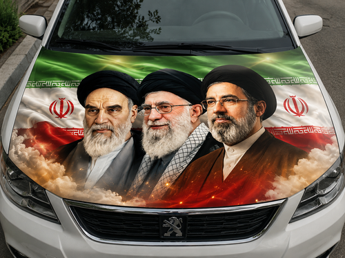 پرچم جنس مخمل درجه ۱رو کاپوتی نصب آسان