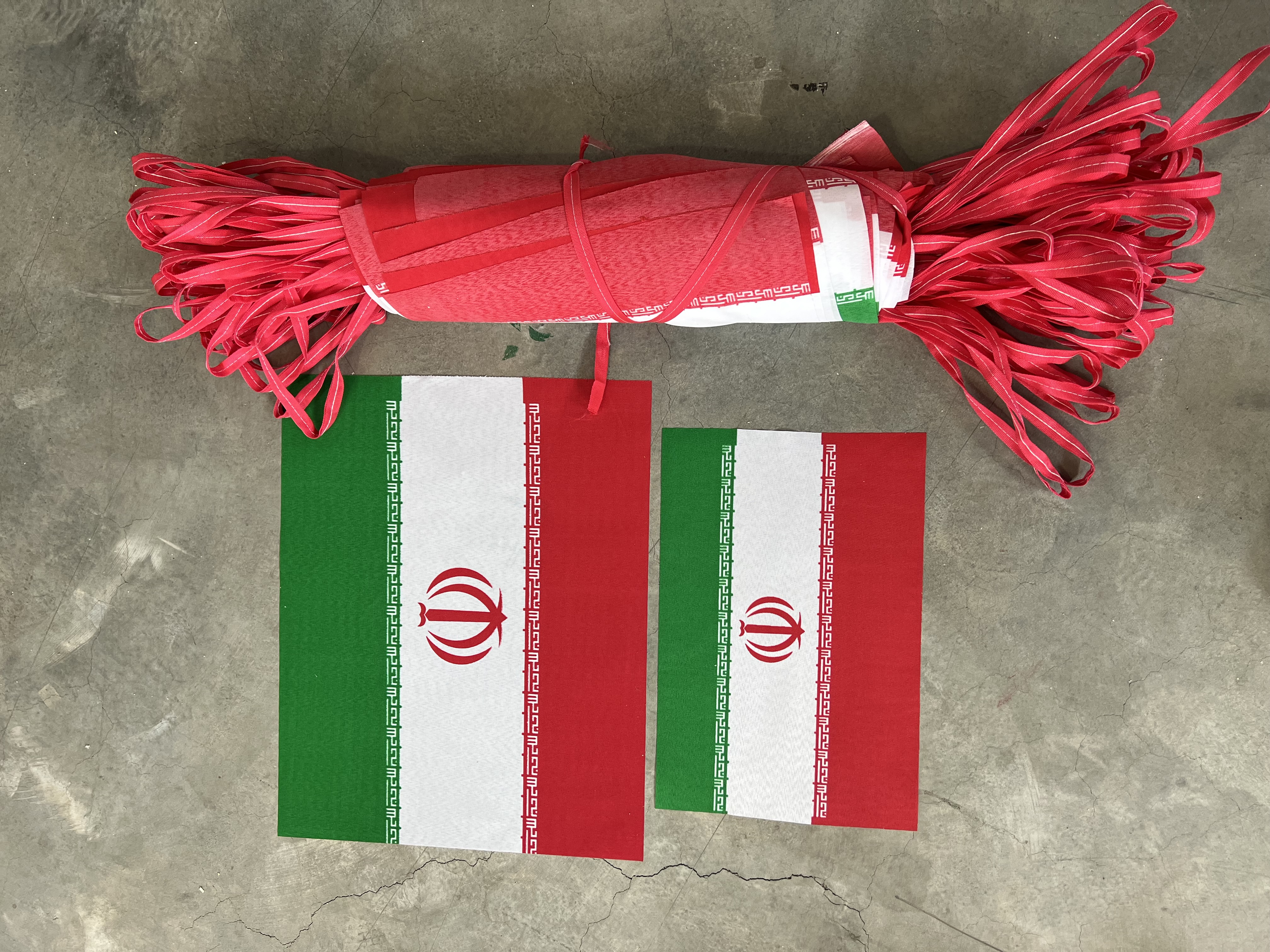 خرید ریسه ایران (۱متر)سایز۳۰*۲۰ پرچم ریسه ایران
